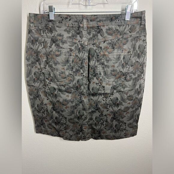 Bonita Germany Bohemian Floral Print Denim Set Jacket 46 EU + Skirt 42 EU Gray - Picture 3 of 16